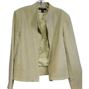 Louben Blazer Jacket Wool Cashmere Blend Spring Green, Size 12